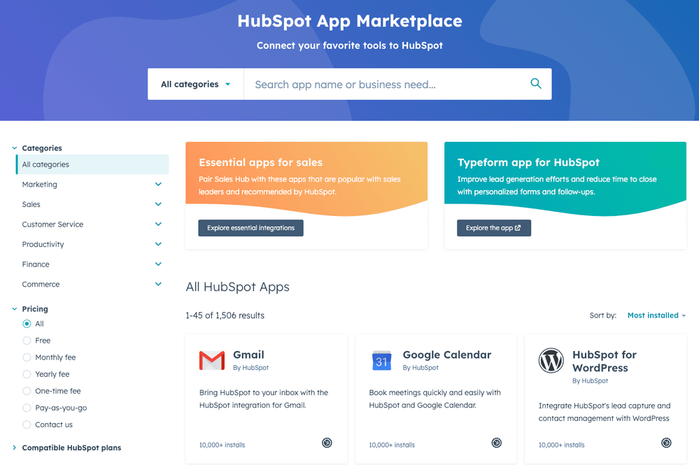 Hubspot Marketplace